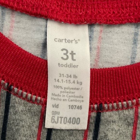 Carter’s Baseball Pajamas 3T - Picture 6 of 6